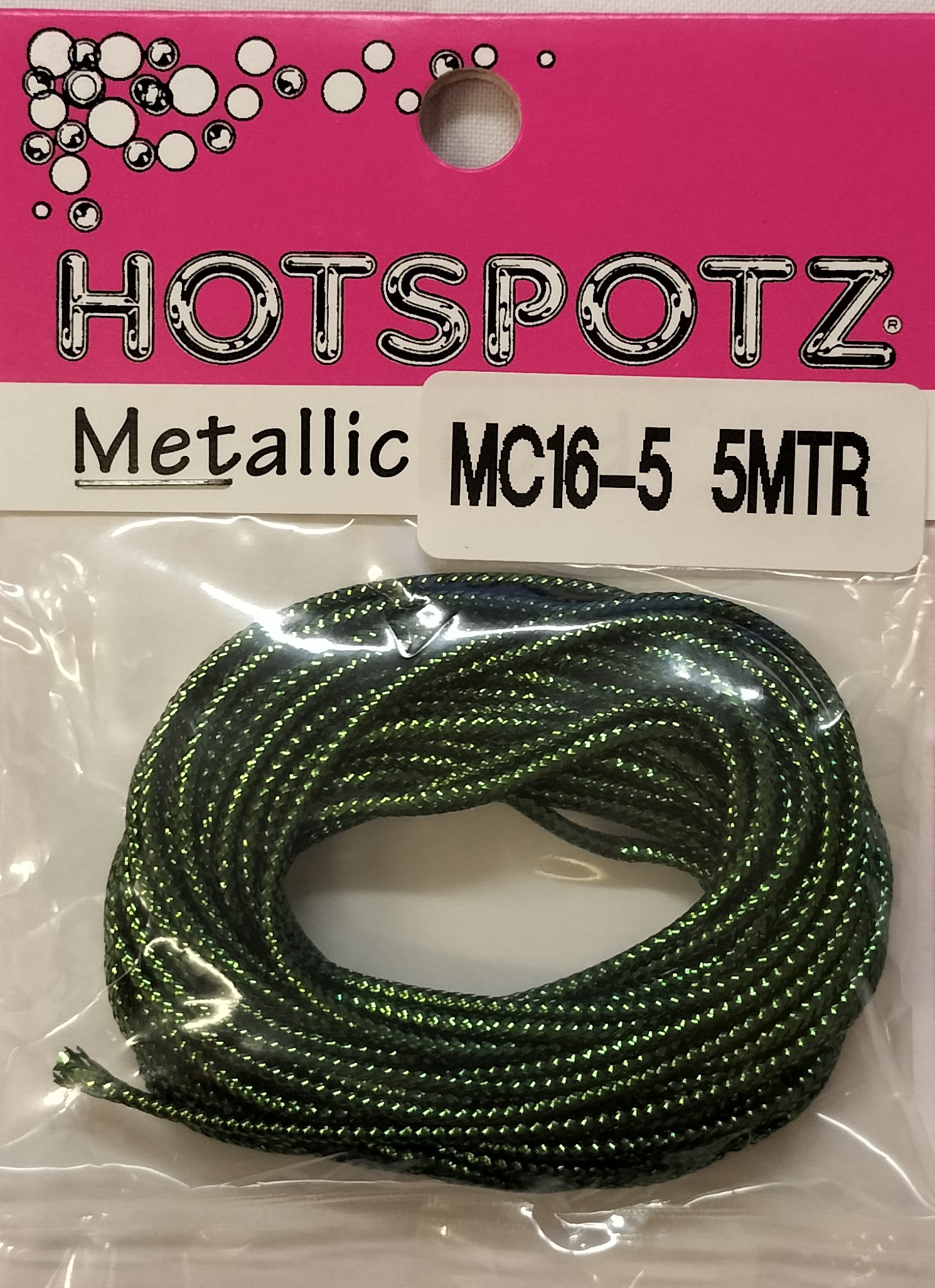 Metallic Cord 16ply Green 5 Mtr